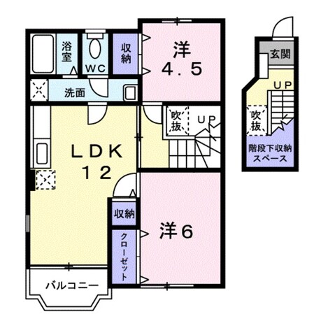 ハーモニーカサベルデⅠ号館の物件間取画像